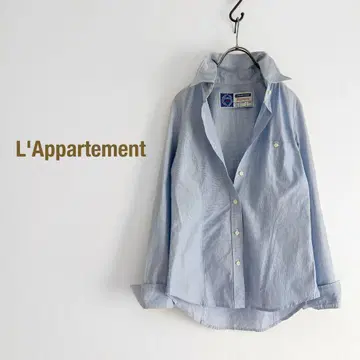 L'Appartement 스트라이프 와이어 워시 셔츠