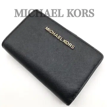 마이클코어스 MICHAEL KORS 접이식 지갑 지갑 가죽 블랙