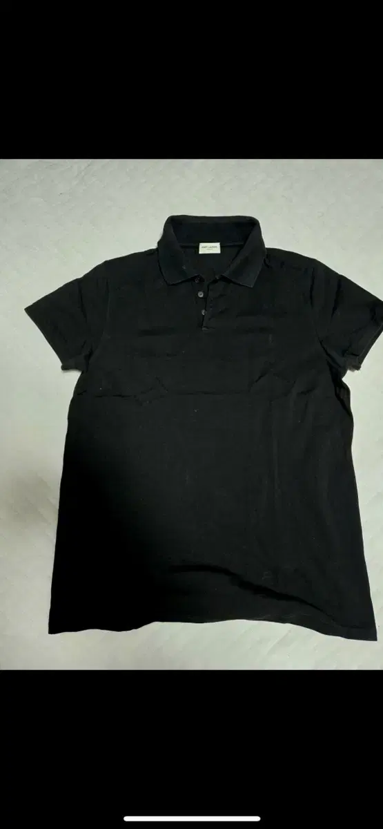 생로랑 반팔 카라티 블랙 xl