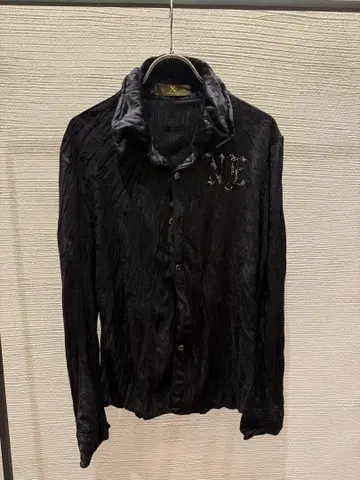 00s xfrm 벨로어 셔츠 일본 라벨 y2k