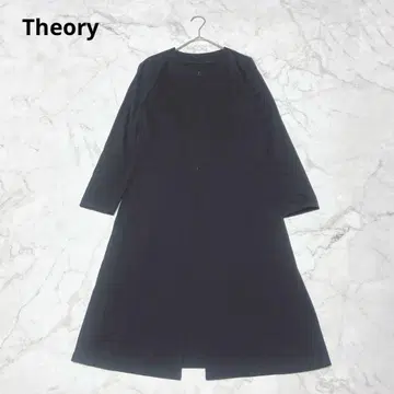 Theory 띠어리 린넨 코트 블랙 CRUNCH 스트레치