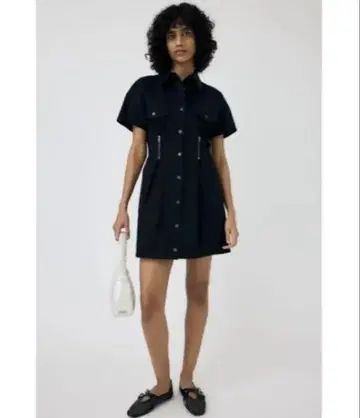 moussy 블랙 미니 원피스