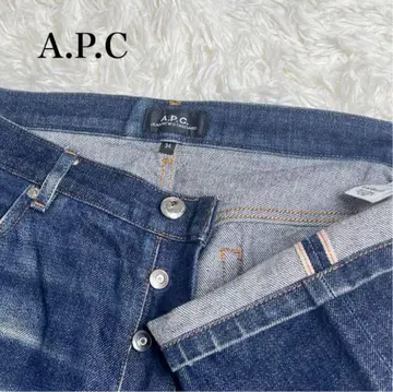 아페쎄 JEAN NEW STANDARD 셀비치 버튼 플라이 빨간색 귀