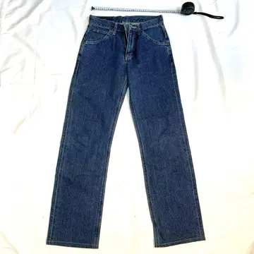 Lee 다크 블루 스트레이트 레그 데님 팬츠