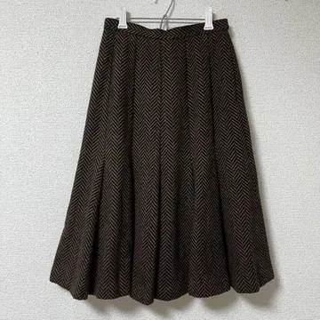 새상품급, 모 80%, 스커트, M 사이즈, 여성용, 브라운