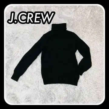 J.CREW 블랙 터틀넥 니트 스웨터
