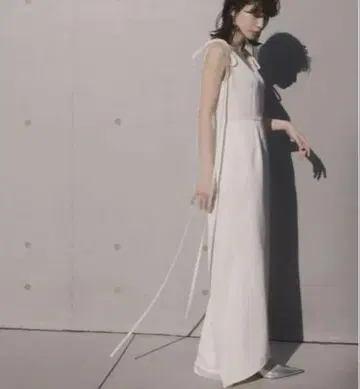 kaene 카엔 새틴 리본 드레스 원피스 결혼식 사전 촬영