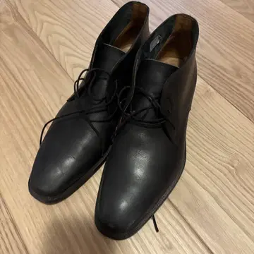 REGAL 블랙 가죽 처카 부츠 레이스업