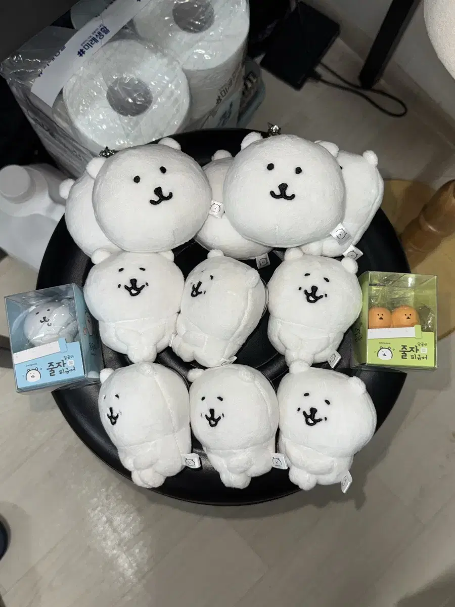 담곰이 농담곰 페이스 거울 키링 썩소 그립톡 나가노 인형 키링