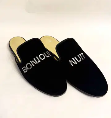 GIUSEPPE ZANOTTI/주세페 자노티 블랙 벨벳 뮬
