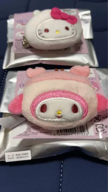 치이카와 산리오 콜라보 시크릿 헤어 클립 키티 마이멜로디
