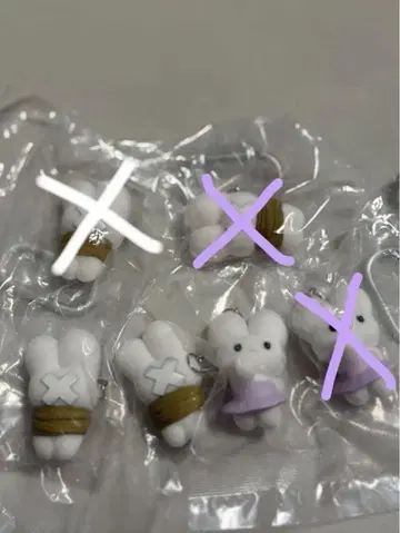 beco+81 시리미미 토끼 피규어 마스코트 가챠가챠 6개 세트