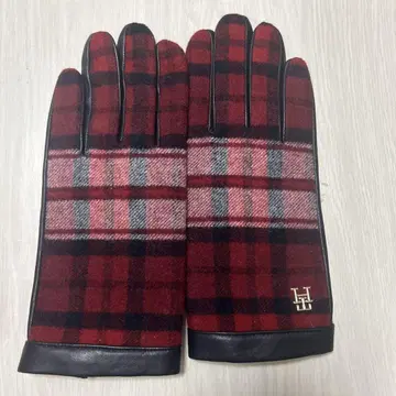 Tommy Hilfiger 빨간색 체크 장갑