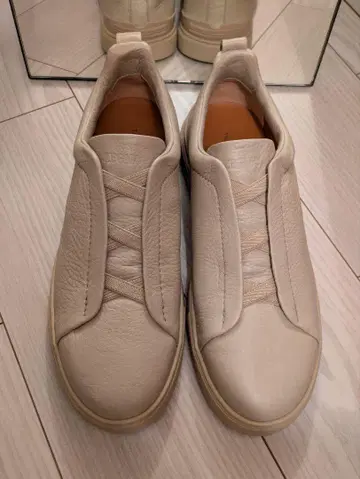 Zegna 베이지 Triple Stitch 스니커즈 28cm 제냐