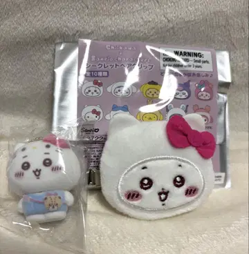 치이카와 산리오 시크릿 헤어 클립 마스코트 치이카와 키티