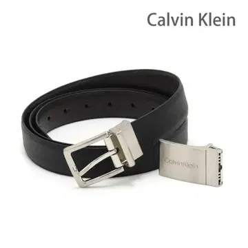 Calvin Klein 캘빈클라인 가죽 벨트 실버 버클
