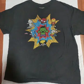 MARVEL 마블 캐릭터 티셔츠 블랙 XL
