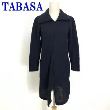 타바사 롱 코트 가디건 울 블랙 블랙 34 C8757