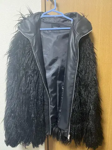 완판템 HARE UG 퍼 블루종 새상품급 더블 지퍼