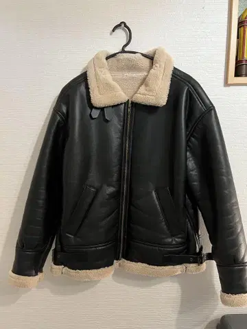 가죽 자켓 보아 안감