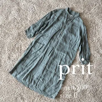 prit 린넨 셔츠 원피스 린넨 100% 원피스 S 내추럴