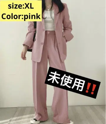 테일러드 자켓 & 슬랙스 셋업 핑크 XL