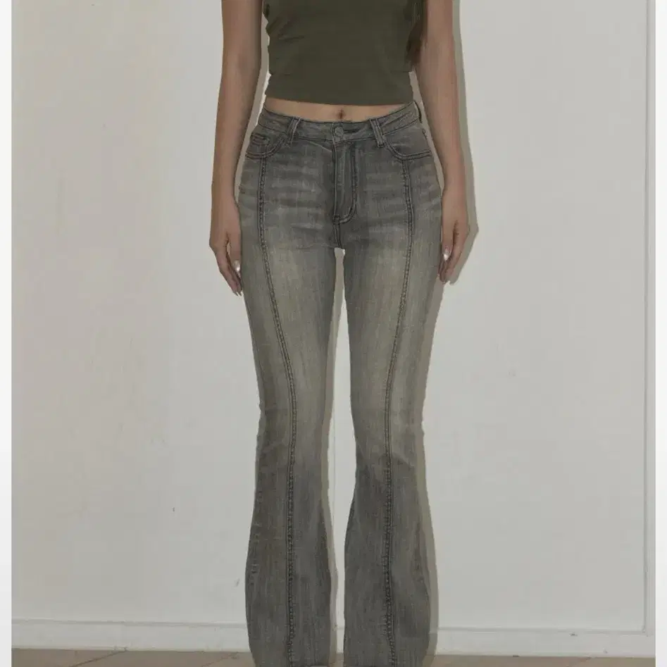 Fancy Club Leopard Bootcut Pants Khaki Gray on Bunjang