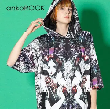 ankoROCK 백설공주 반팔 풀오버 후드티