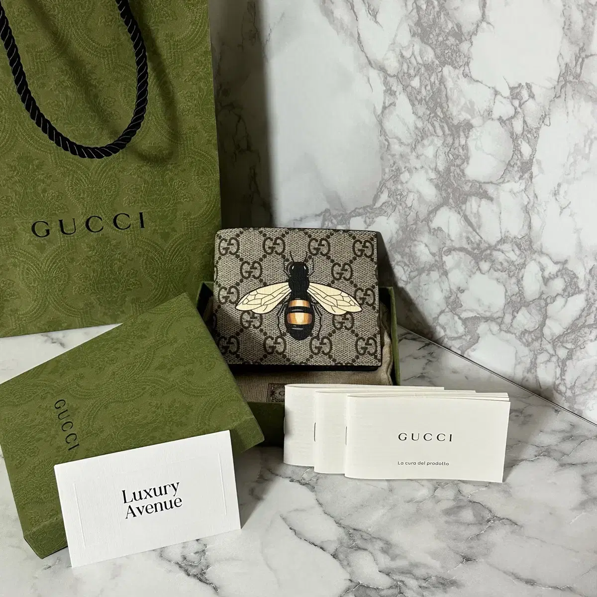 [New] Gucci Bee Bifold Wallet