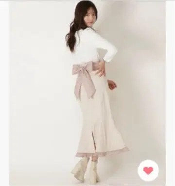 백 리본 머메이드 스커트
