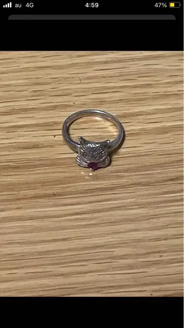 고양이 디자인 실버 925 반지 다얀