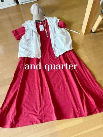 택 포함 새상품 and quarter 티셔츠 롱 원피스