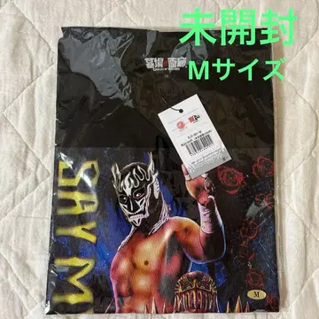 신일본 프로레슬링 엘 데스페라도 북두의 권 콜라보 티셔츠 M 사이즈