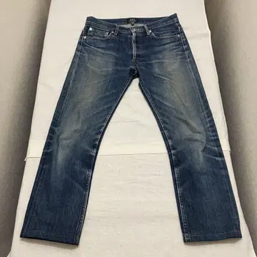 아페쎄 데님 청바지 면 100% 빨간색 귀 셀비치 26