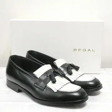 REGAL 리걸 태슬 로퍼 블랙/화이트 새상품급 23cm