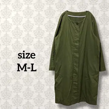 노카라 롱 자켓 [M-L] 캐주얼 스타일리시 코튼 무지