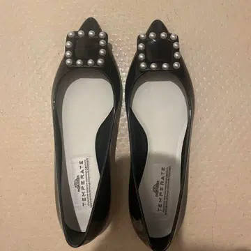 템퍼레이트 TEMPERATE 레인 슈즈 37 블랙 펌프스