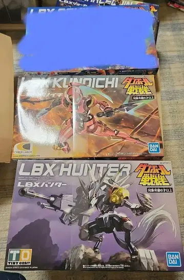 골판지 전기 LBX 프라모델 아킬레스 쿠노이치 헌터 3개 세트