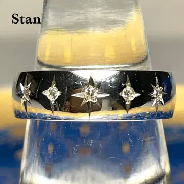 stan 스탠 0.05 각인 스타 스톤 반지 925 실버