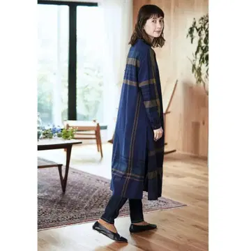써니클라우드 빅 체크 컷아웃 튜닉 M CS-386-093