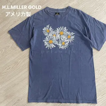 [미국제] H.L.MILLER GOLD 티셔츠 Delaware 꽃무늬