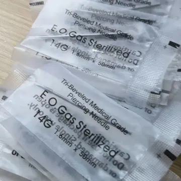의료용 피어싱 14G 1.6mm x 50mm 44개 묶음 판매