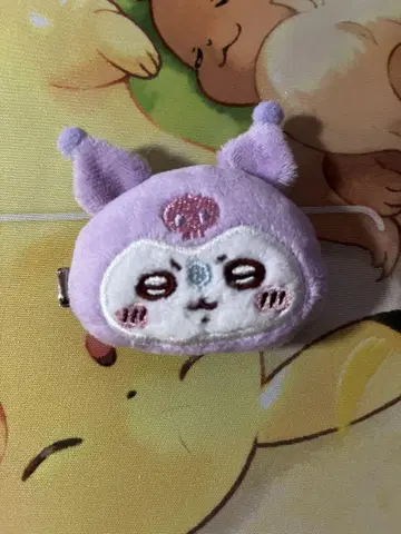 산리오 치이카와 (먼작귀) 쿠로미 모몽가 시크릿 헤어 클립