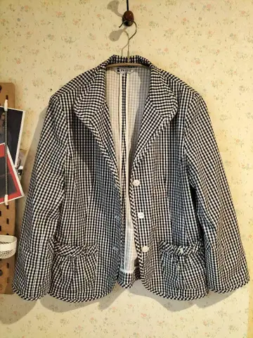 PICONE 테일러드 자켓 40 블랙 화이트 체크