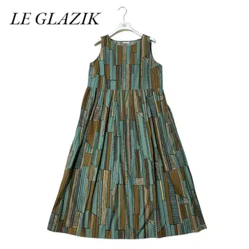LE GLAZIK 올 패턴 바틱 프린트 롱 원피스 아프리칸 S