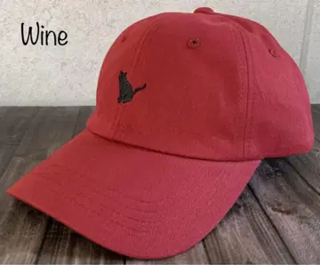 배송비 포함 새상품 모자 고양이 실루엣 자수 트윌 캡 CAP 고양이 WN