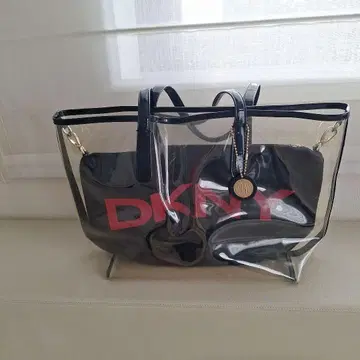 DKNY 클리어 토트백 파우치 포함 대