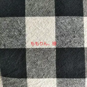 핸드메이드 블록 체크 무늬 지퍼 파우치