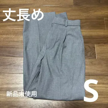 유니클로 턱 와이드 팬츠 긴 길이