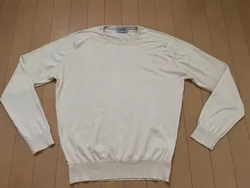 John Smedley 크루넥 긴팔 씨 아일랜드 코튼 M 베이지